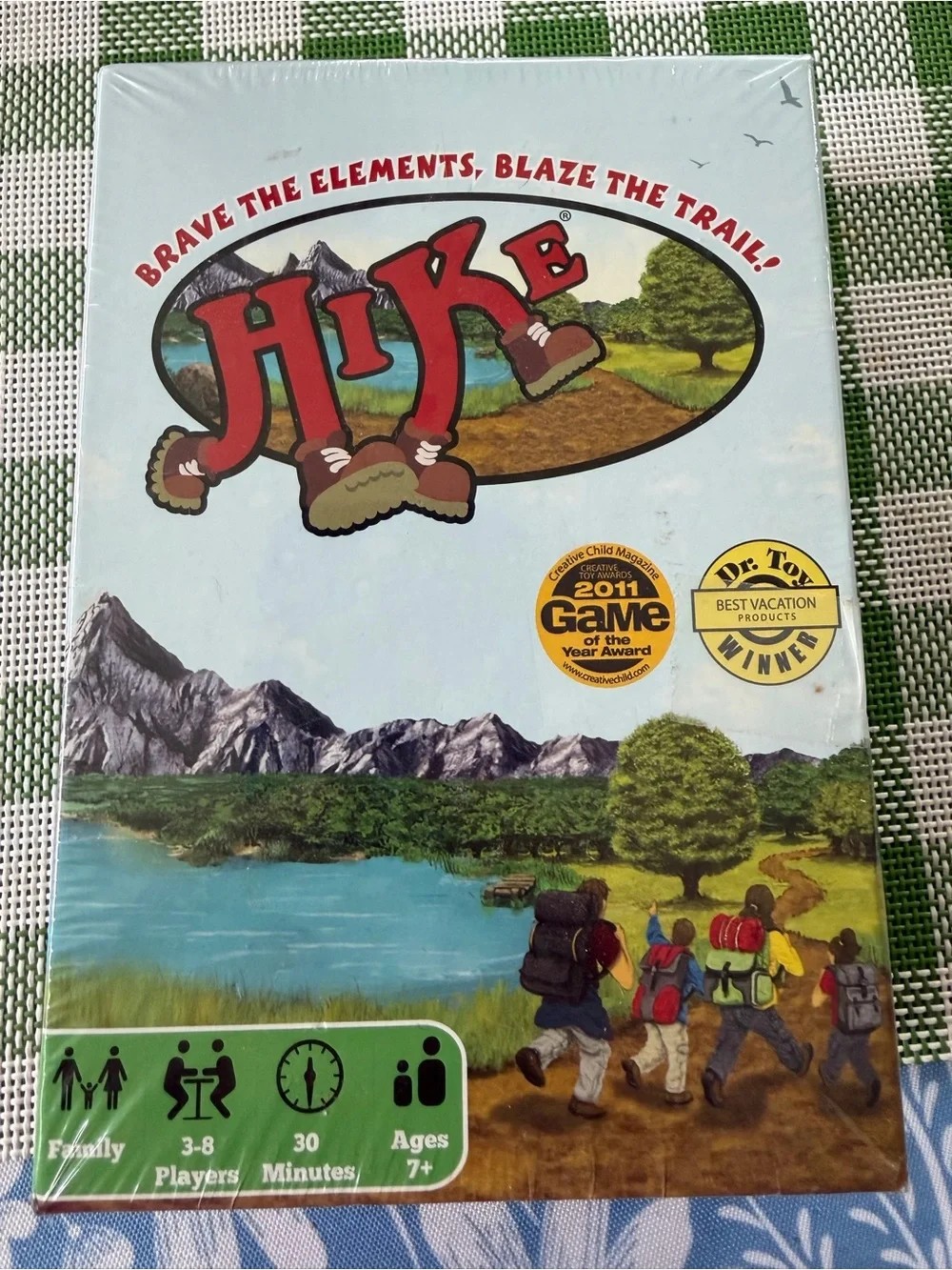 Hike Board Game - Light Blue Box with Red Logo